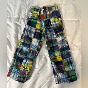 Gap Baby Boy Toddler Classic Preppy Madras Plaid Cotton Chino Pants